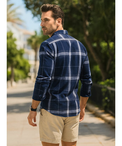 Camisa Xadrez Masculina Manga Longa Premium Confortável | Leon
