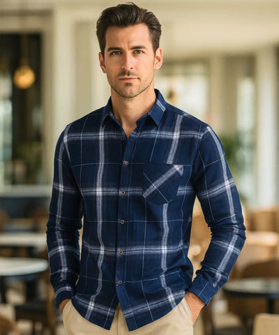 Camisa Xadrez Masculina Manga Longa Premium Confortável | Leon