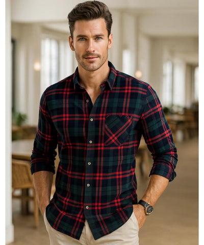 Camisa Xadrez Masculina Manga Longa Premium Confortável | Leon
