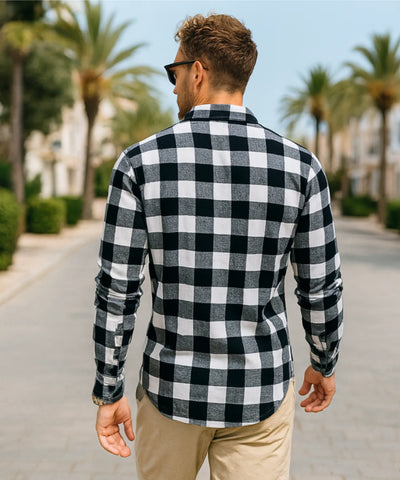 Camisa Xadrez Masculina Manga Longa Premium Confortável | Leon
