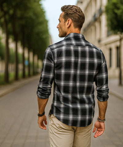 Camisa Xadrez Masculina Manga Longa Premium Confortável | Leon