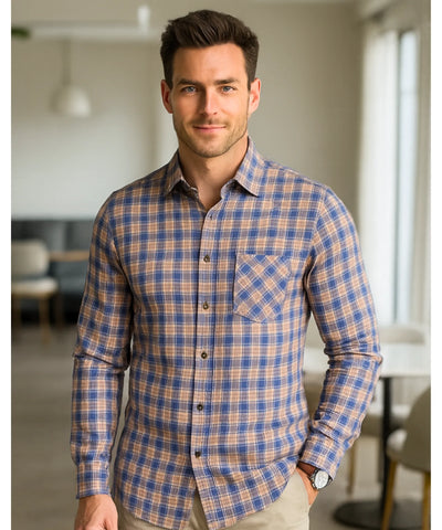 Camisa Xadrez Masculina Manga Longa Premium Confortável | Leon