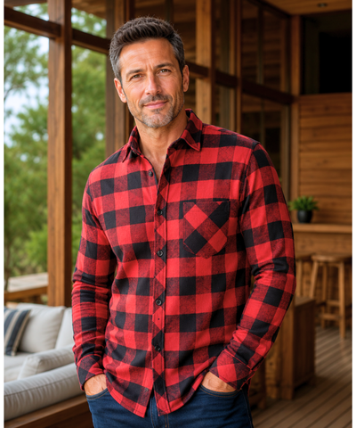 Comprar camisa xadrez masculina manga longa flanela premium conforto casual social estilo moderno barato promoção ZARA