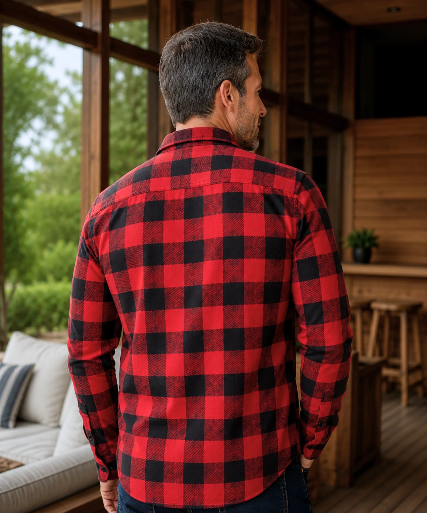 Comprar camisa xadrez masculina manga longa flanela premium conforto casual social estilo moderno barato promoção ZARA