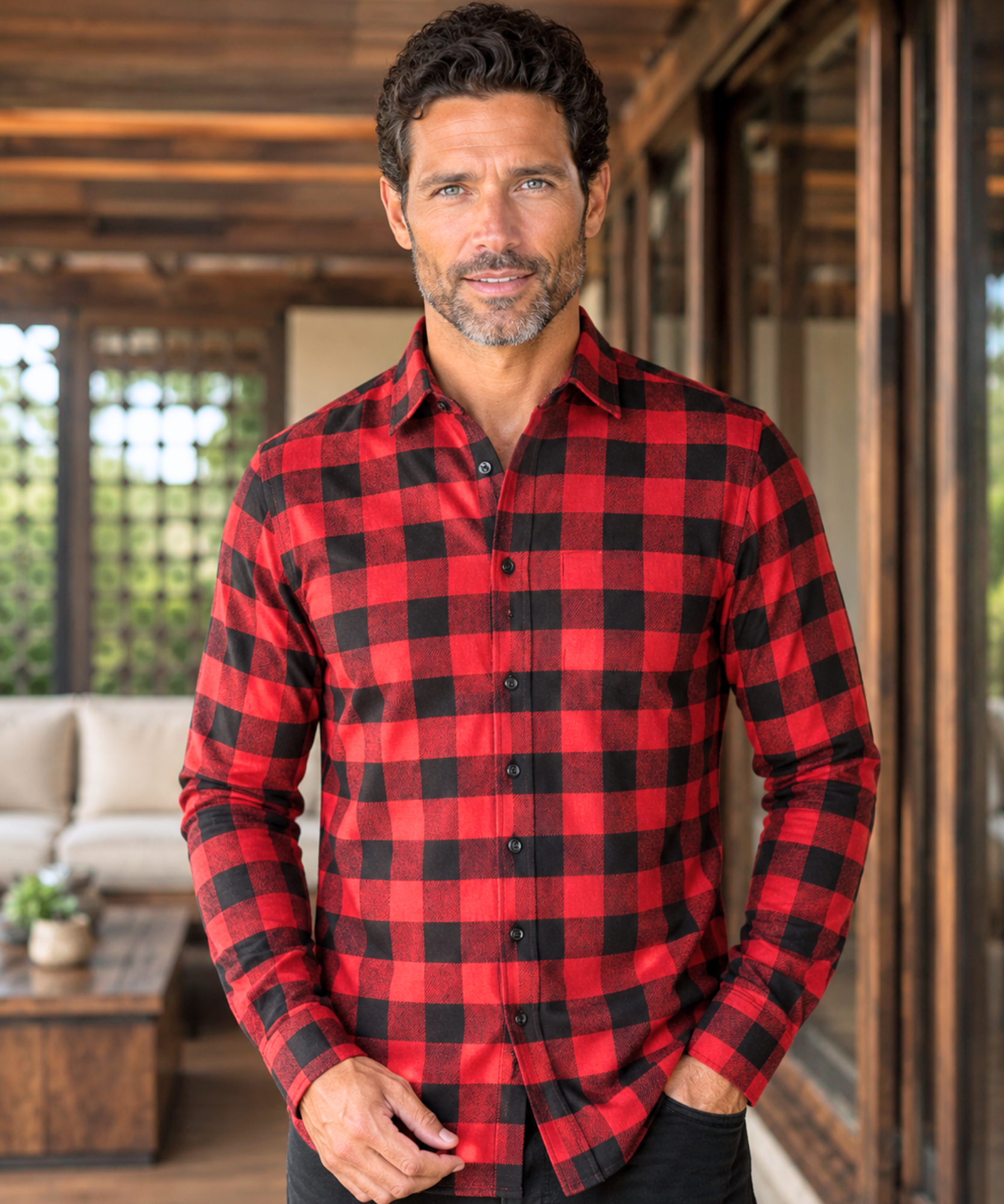 Comprar camisa xadrez masculina manga longa flanela premium conforto casual social estilo moderno barato promoção ZARA