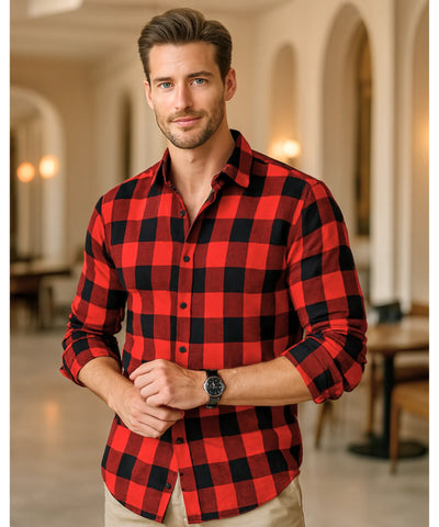 Camisa Xadrez Masculina Manga Longa Premium Confortável | Leon