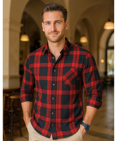 Camisa Xadrez Masculina Manga Longa Premium Confortável | Leon