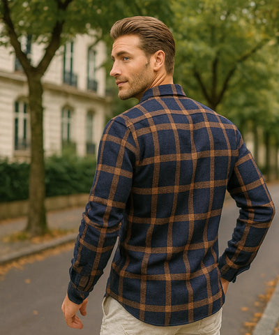 Camisa Xadrez Masculina Manga Longa Premium Confortável | Leon