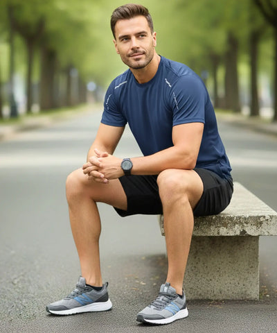 Comprar camiseta dry fit masculina respirável em poliamida com ventilação para academia treino e corrida em promoção
