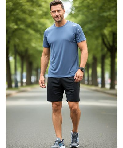 Comprar camiseta dry fit masculina respirável em poliamida com ventilação para academia treino e corrida em promoção
