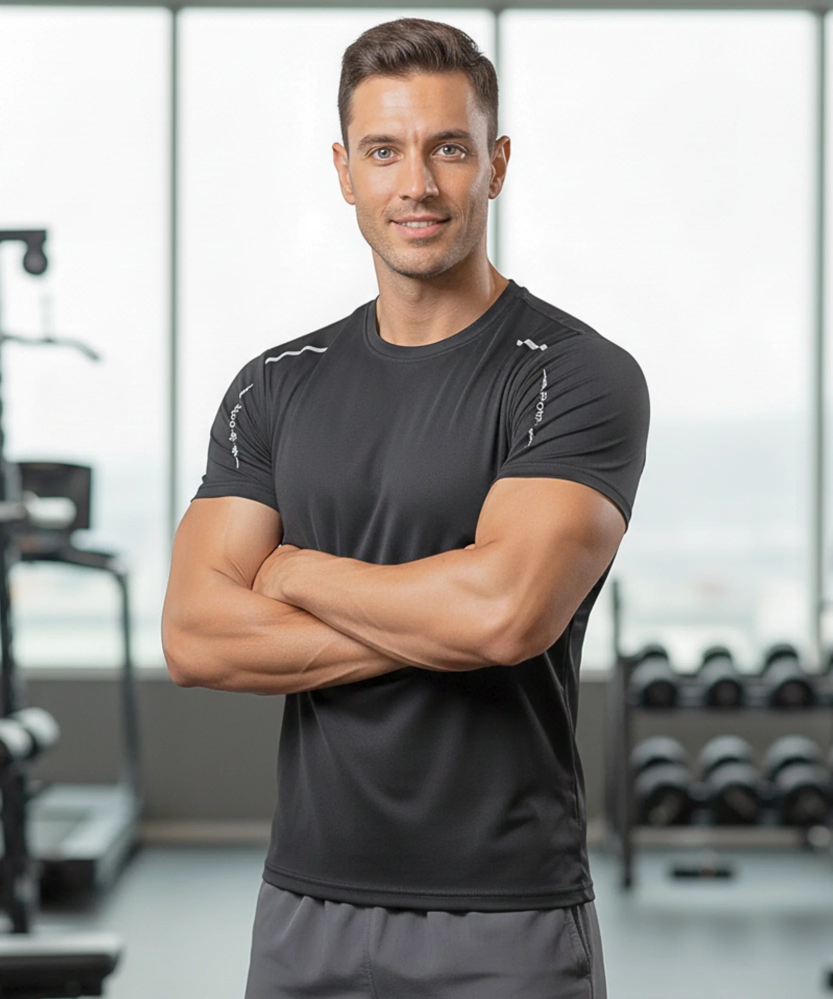 Comprar camiseta dry fit masculina respirável em poliamida com ventilação para academia treino e corrida em promoção
