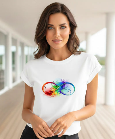 Camiseta Feminina Branca Básica Estampada Algodão Casual | Lavis