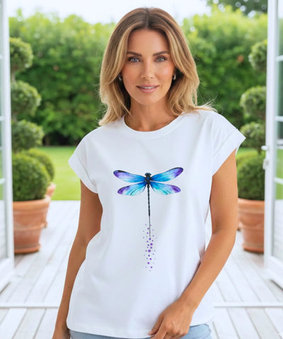 Camiseta Feminina Branca Básica Estampada Algodão Casual | Lavis