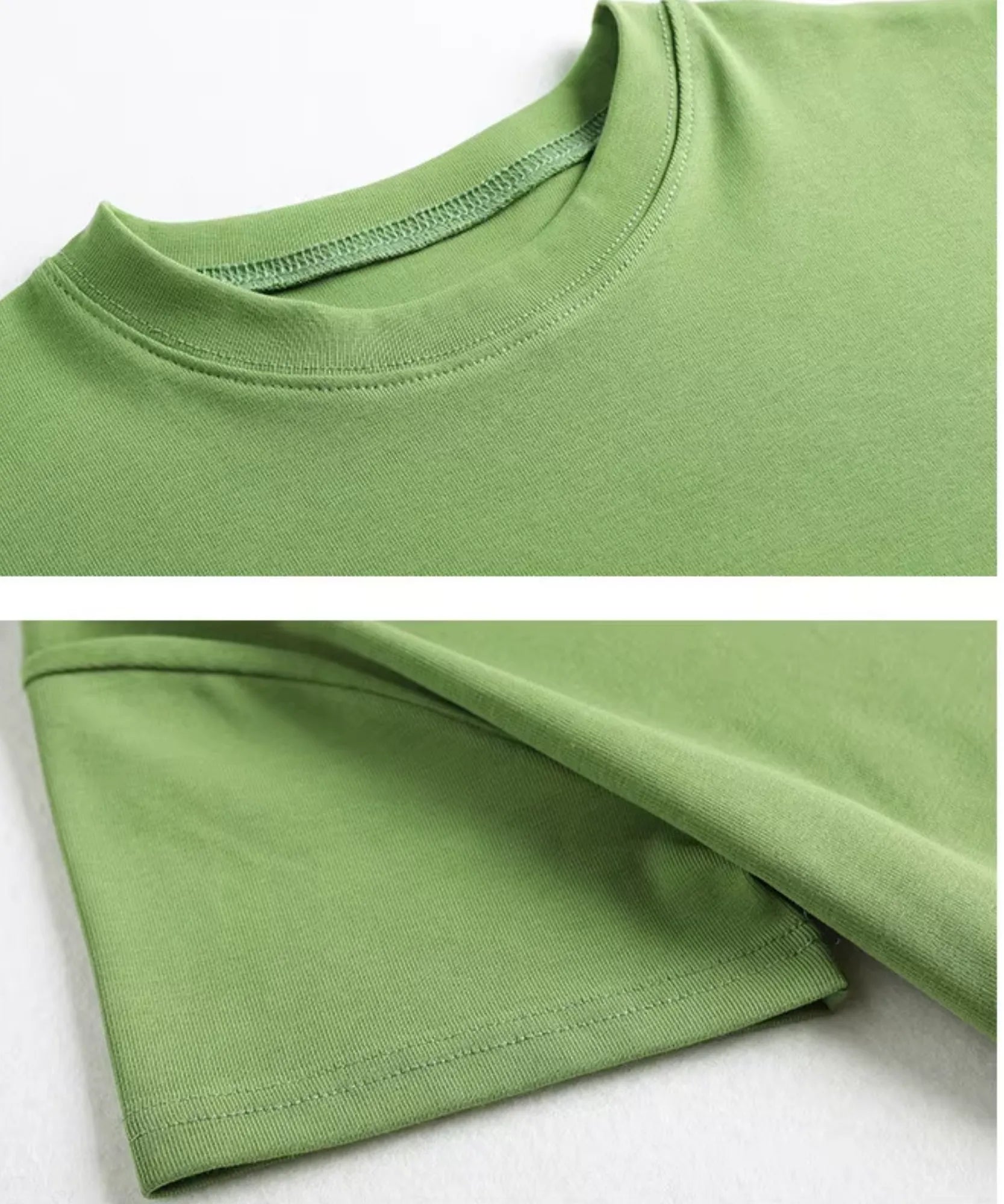 Comprar camiseta feminina manga curta verde detalhe da costura Anellimn