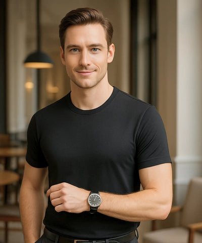 Camiseta Masculina Básica Algodão Confortável Premium | Alex
