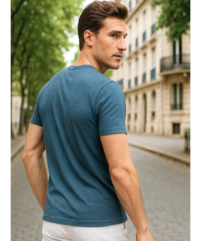 Camiseta Masculina Botões Algodão Confortável Casual | Henry
