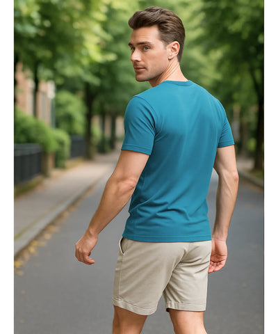 Camiseta Masculina Gola V Confortável Premium Respirável | Lê