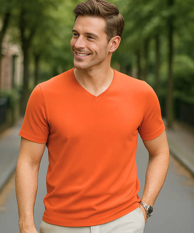Camiseta Masculina Gola V Confortável Premium Respirável | Lê