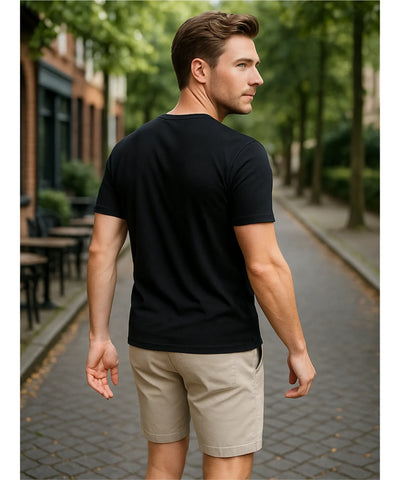 Camiseta Masculina Gola V Confortável Premium Respirável | Lê