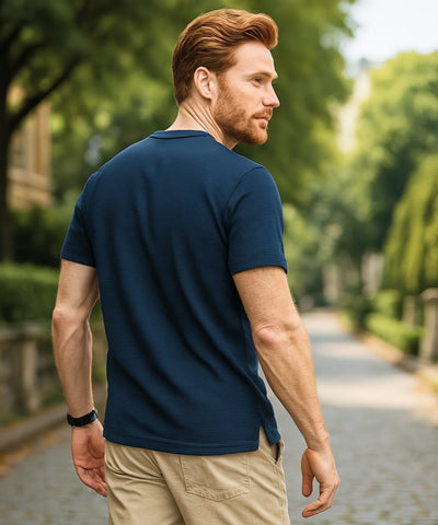 Comprar camiseta masculina manga curta textura diferenciada premium conforto superior casual social barato promoção ZARA

