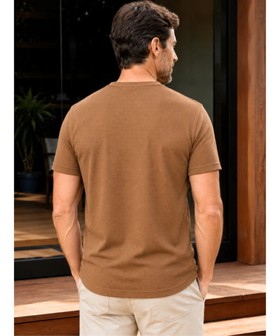 Comprar camiseta masculina manga curta textura diferenciada premium conforto superior casual social barato promoção ZARA