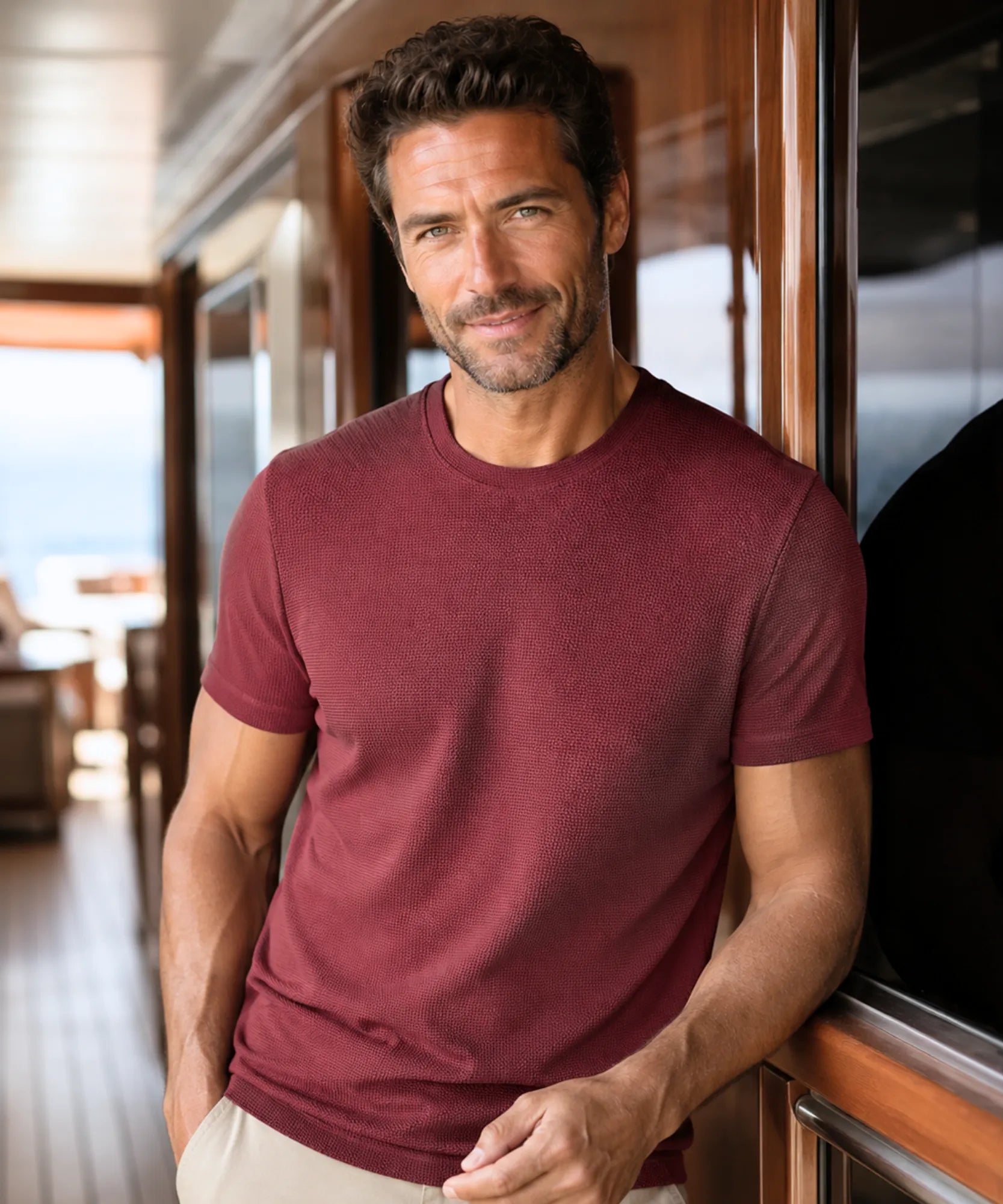 Comprar camiseta masculina manga curta textura diferenciada premium conforto superior casual social barato promoção ZARA