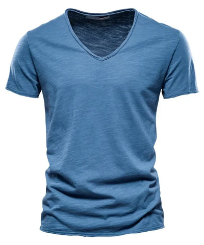 Camiseta Masculina Decote V Slim Fit Premium | Alê