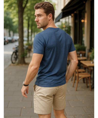 Camiseta Masculina Decote V Slim Fit Premium | Alê