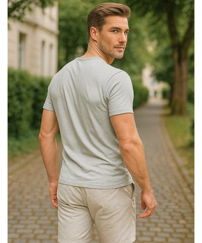Camiseta Masculina Decote V Slim Fit Premium | Alê