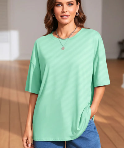 Comprar Camiseta Oversized 100% Algodão Básica verde manga curta unissex confortável respirável casual em promoção Hering