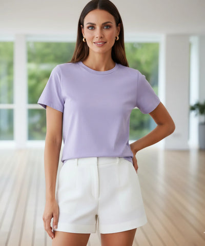 Camiseta Oversized Feminina Algodão Básica Casual | Mila