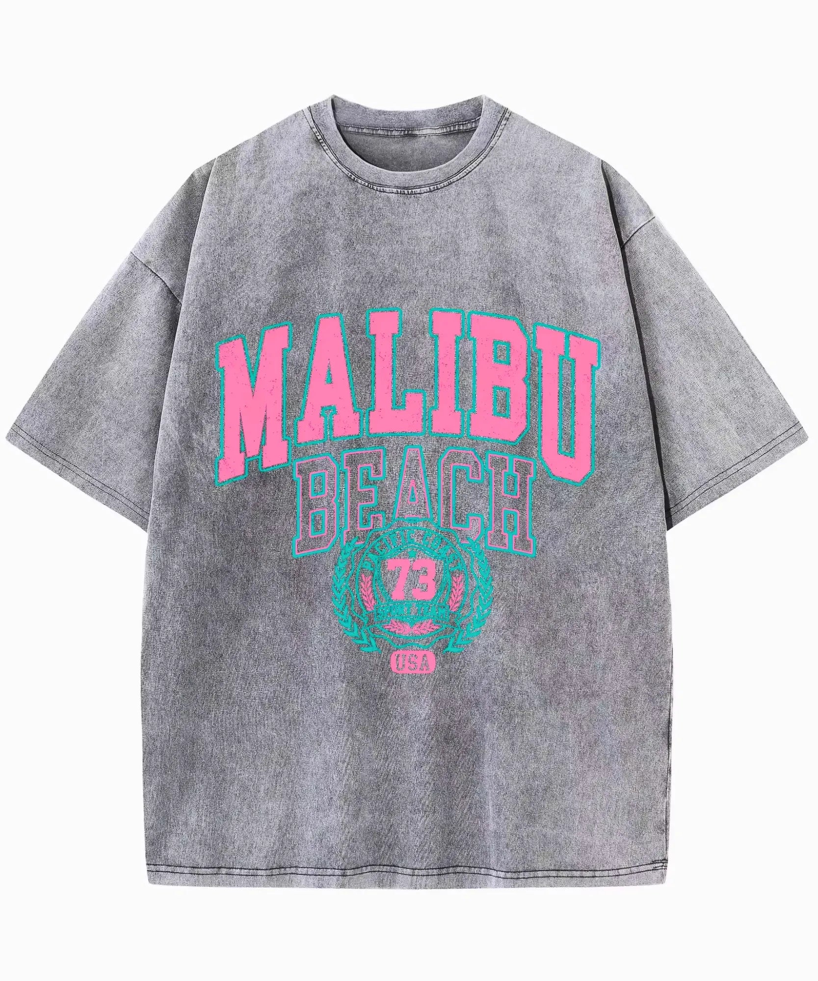 Comprar camiseta feminina estampada oversized cinza em promoção Anellimn