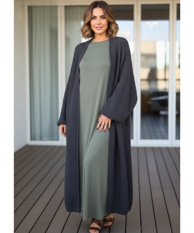 Comprar cardigan feminino longo em tricot basico e elegante para meia-estação e dias frios barato ZARA
