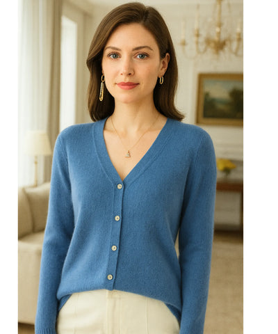 Cardigan Feminino Tricot Botões Elegante Confortável  | Nalie