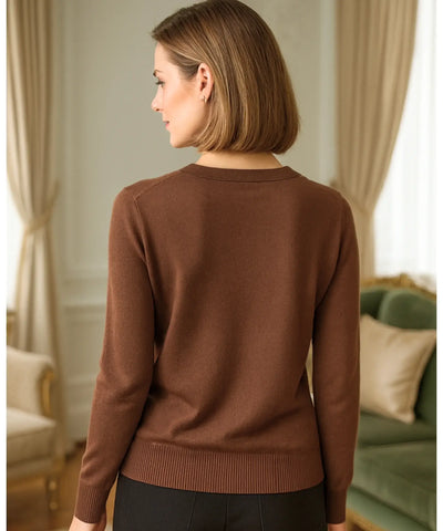 Comprar cardigan feminino tricot macio botões decote V manga longa escritório casual barato ou em promoção