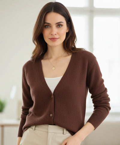 Cardigan Feminino Tricot Botões Elegante Confortável  | Nalie
