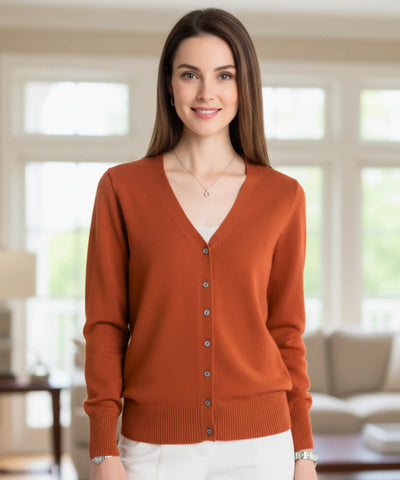 Cardigan Feminino Tricot Botões Elegante Confortável  | Nalie