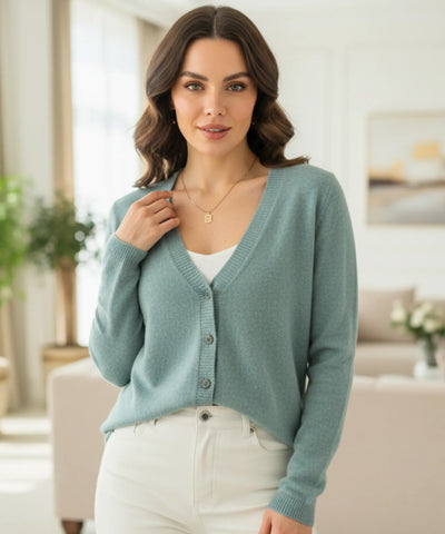 Cardigan Feminino Tricot Botões Elegante Confortável  | Nalie