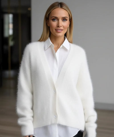 Comprar Cardigan feminino tricot pelúcia cinza alongado macio inverno confortável barato ou em promoção ZARA
