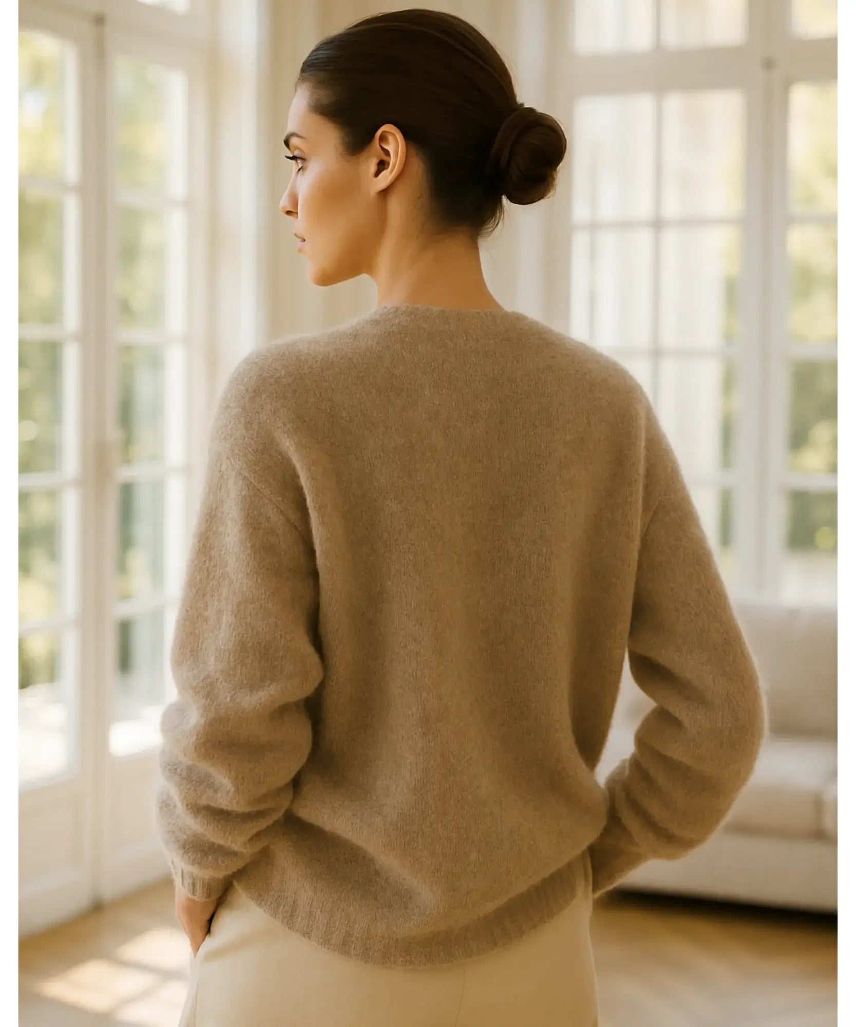Comprar Cardigan feminino tricot pelúcia cinza alongado macio inverno confortável barato ou em promoção
