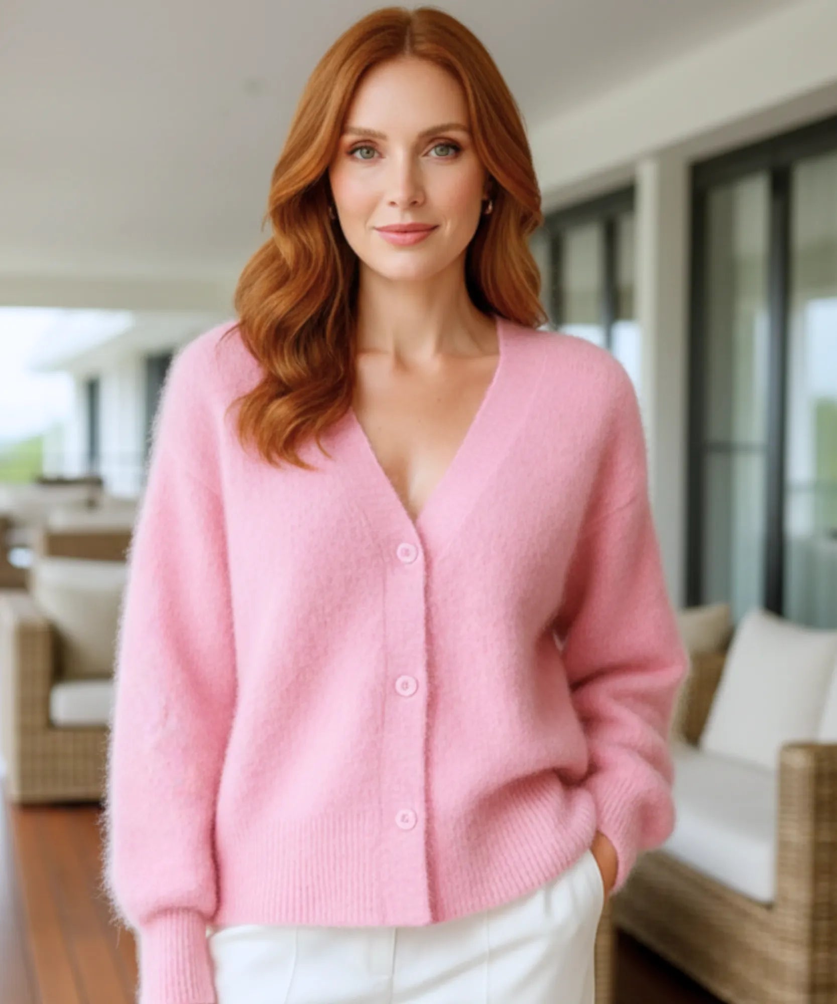 Comprar Cardigan feminino tricot pelúcia cinza alongado macio inverno confortável barato ou em promoção ZARA
