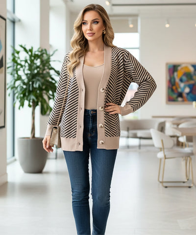  Comprar cardigan feminino tricot premium botões dourados elegante confortável trabalho barato promoção