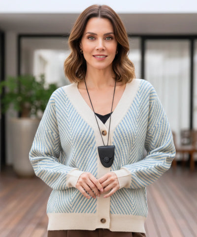 Comprar cardigan feminino tricot premium botões dourados elegante confortável trabalho barato promoção