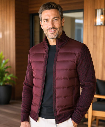 Comprar cardigan masculino tricot acolchoado térmico elegante inverno premium barato em promoção ZARA