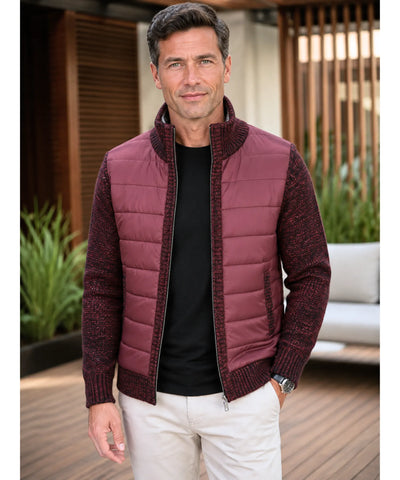 Comprar cardigan masculino tricot acolchoado térmico elegante inverno premium barato em promoção ZARA