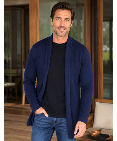 Comprar cardigan masculino tricot alongado casual social inverno manga longa confortável resistente em promoção ZARA