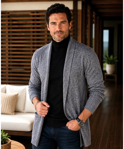 Comprar cardigan masculino tricot alongado casual social inverno manga longa confortável resistente em promoção ZARA