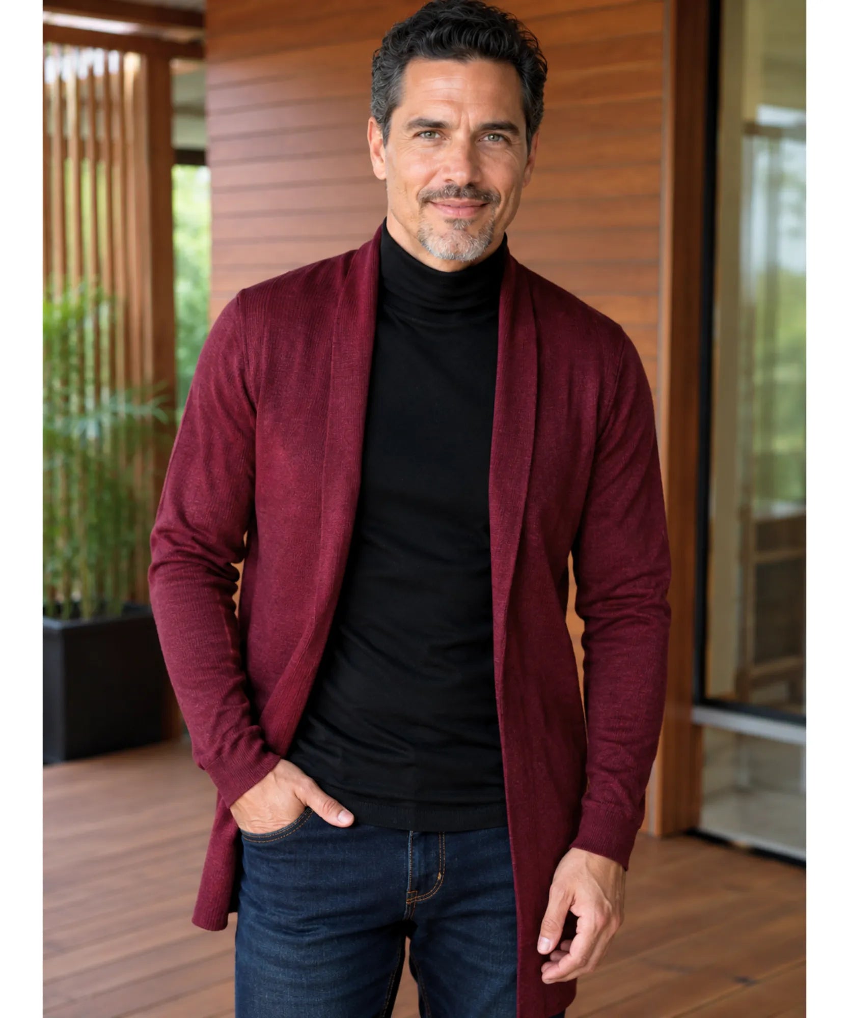 Comprar cardigan masculino tricot alongado casual social inverno manga longa confortável resistente em promoção ZARA