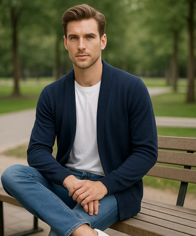 Cardigan Masculino Tricot Premium Elegante Confortável | Dilan
