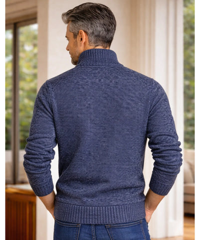 Comprar cardigan masculino tricot premium zíper social inverno elegante barato em promoção ZARA
